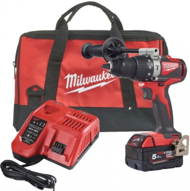 Milwaukee M18 BLPD2-501BRF akkus szénkefe nélküli ütvefúró-csavarozó (1 x 5.0 Ah Li-ion akkuval) termék fő termékképe