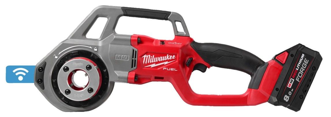 Milwaukee M18 FPT114-802C akkus ONE-KEY™ FUEL™ szénkefe nélküli csőmenetvágó (2 x 8.0 Ah REDLITHIUM™ FORGE™ akkuval, kofferben) termék fő termékképe
