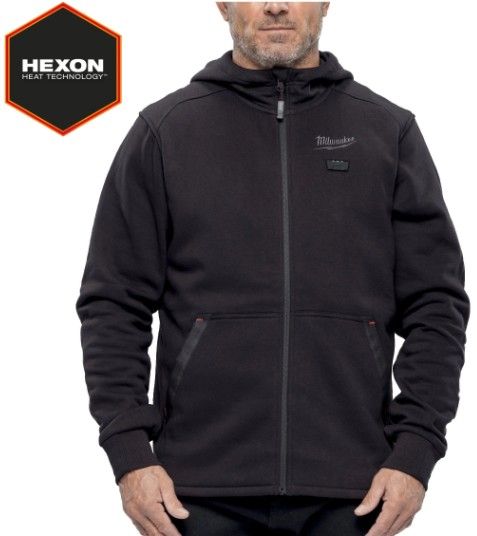 Milwaukee M12 HHBL5-0 Fűthető kapucnis pulóver - HEXON - Fekete (akku és töltő nélkül) termék fő termékképe