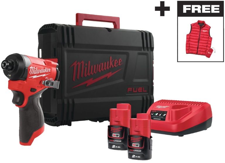 Milwaukee M12 FID2MC-202X FUEL™ akkus ütvecsavarozó (2 x 2.0 Ah Li-ion akkuval, Heavy Duty kofferben) termék fő termékképe