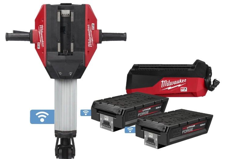 Milwaukee MXF DH2528H-802 MX FUEL™ ONE-KEY™ akkus szénkefe nélküli bontókalapács (2 x 8.0 Ah Li-ion akkuval) termék fő termékképe