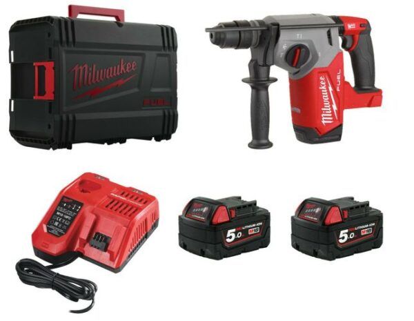 Milwaukee M18 FHX-502X FUEL™ akkus SDS-plus fúró-vésőkalapács (2 x 5.0 Ah Li-ion akkuval, Heavy Duty kofferben) (PROMO) termék fő termékképe