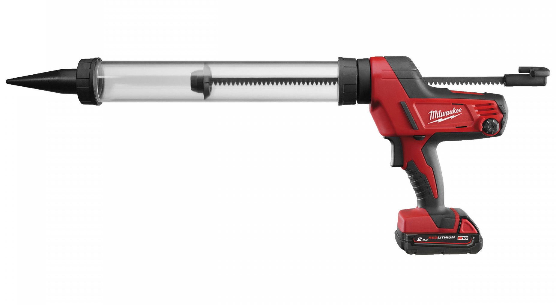 Milwaukee C18 PCG/600T-201B akkus Heavy Duty tömítőanyag- és ragasztópisztoly (1 x 2.0 Ah Li-ion akkuval) termék fő termékképe