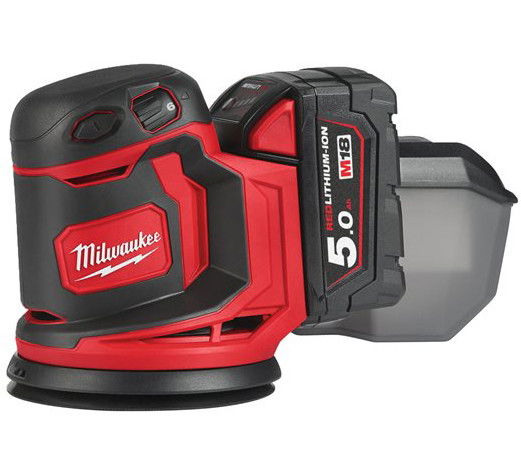 Milwaukee M18 BOS125-502B akkus excentercsiszoló (2 x 5.0 Ah Li-ion akkuval) termék fő termékképe