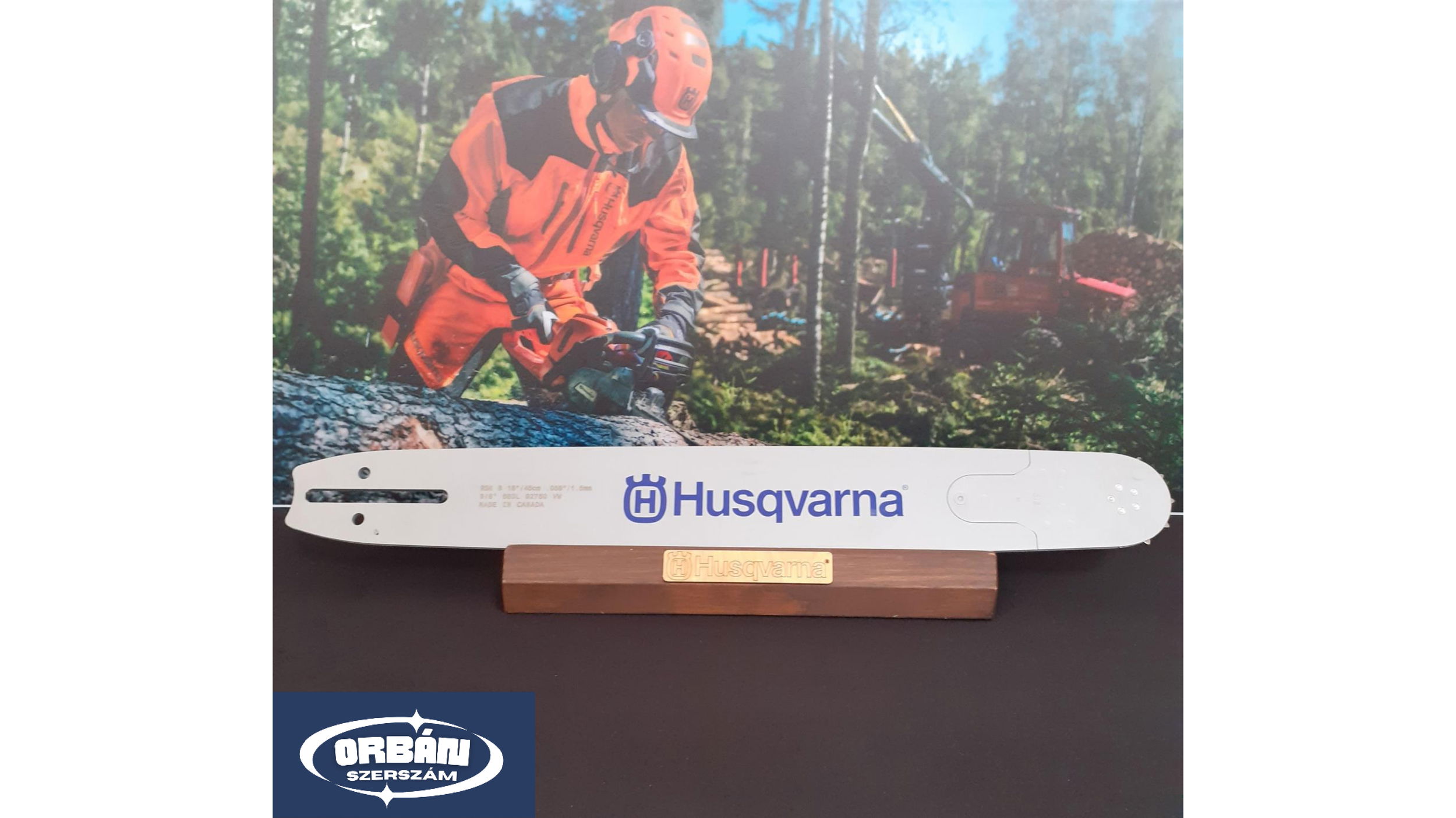 Husqvarna Tömör vezetőlemez / RSN / 18" / 3/8" / 1,5mm / széles végű rögzítés termék fő termékképe