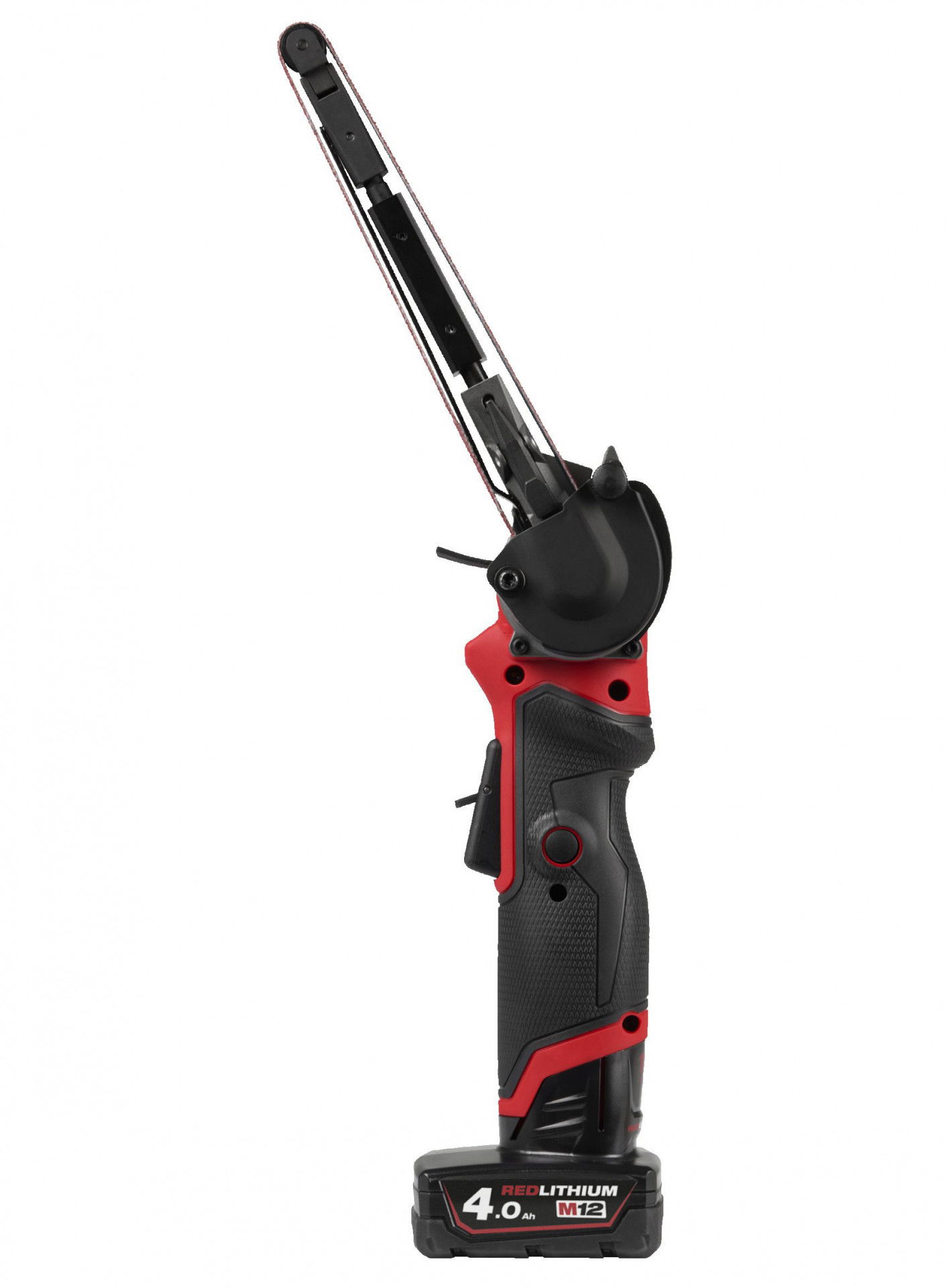 Milwaukee M12 FBFL13-402B FUEL™ akkus szénkefe nélküli szalagreszelő (2 x 4.0 Ah Li-ion akkuval) termék fő termékképe