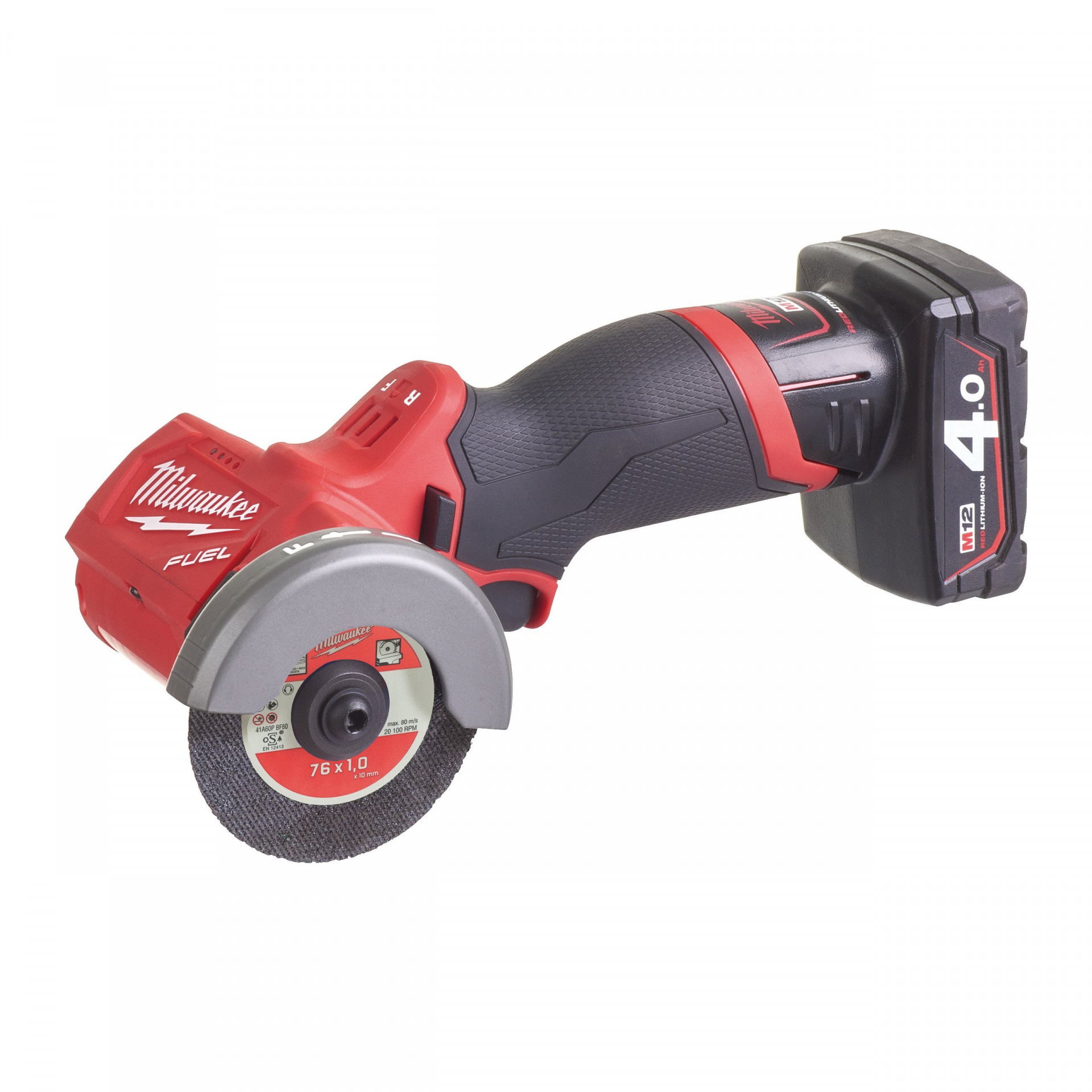 Milwaukee M12 FCOT-422X FUEL™ akkus szénkefe nélküli vágószerszám (1 x 2.0 Ah és 1 x 4.0 Ah Li-ion akkuval) termék fő termékképe