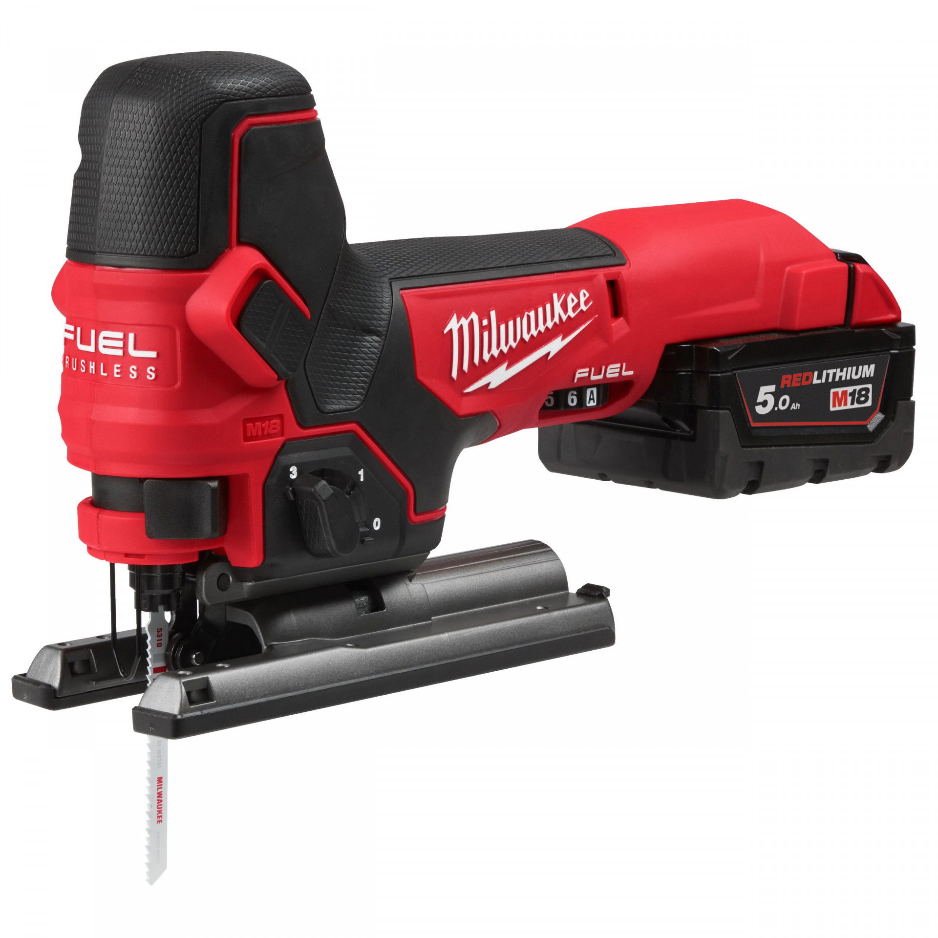 Milwaukee M18 FBJS-502X FUEL™ akkus szénkefe nélküli szúrófűrész (2 x 5.0 Ah Li-ion akkuval)  (PROMO) termék fő termékképe