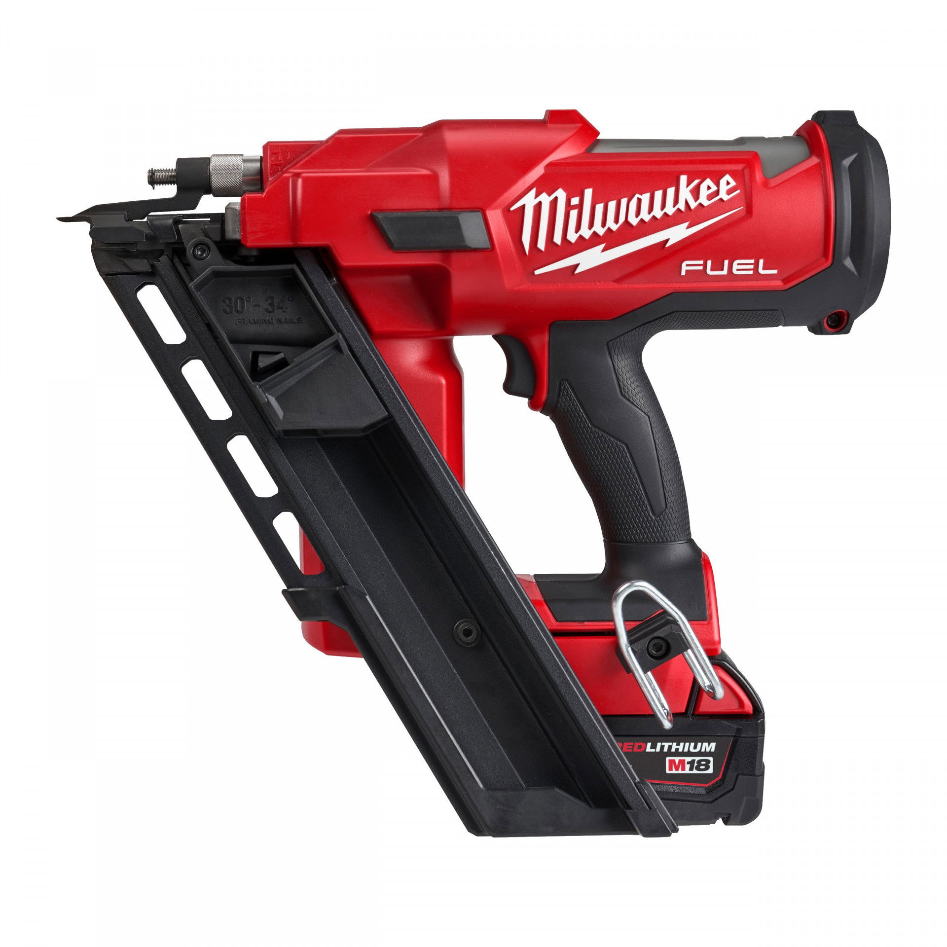Milwaukee M18 FFNS-502C FUEL™ akkus szénkefe nélküli 30-34° szerkezetépítő szögbelövő (2 x 5.0 Ah Li-ion akkuval) termék fő termékképe