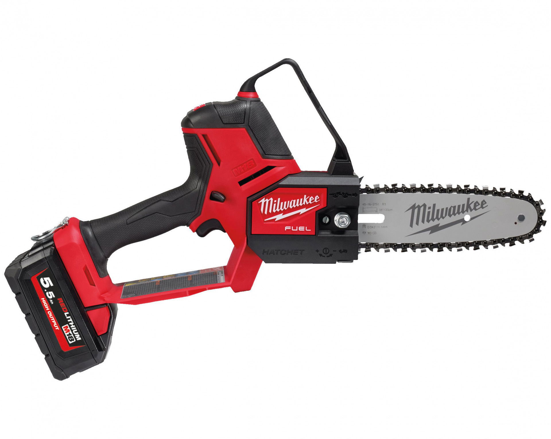 Milwaukee M18 FHS20-552 FUEL™ HATCHET™ akkus ágvágó láncfűrész (2 x 5.5 Ah Li-ion akkuval)  (PROMO) termék fő termékképe