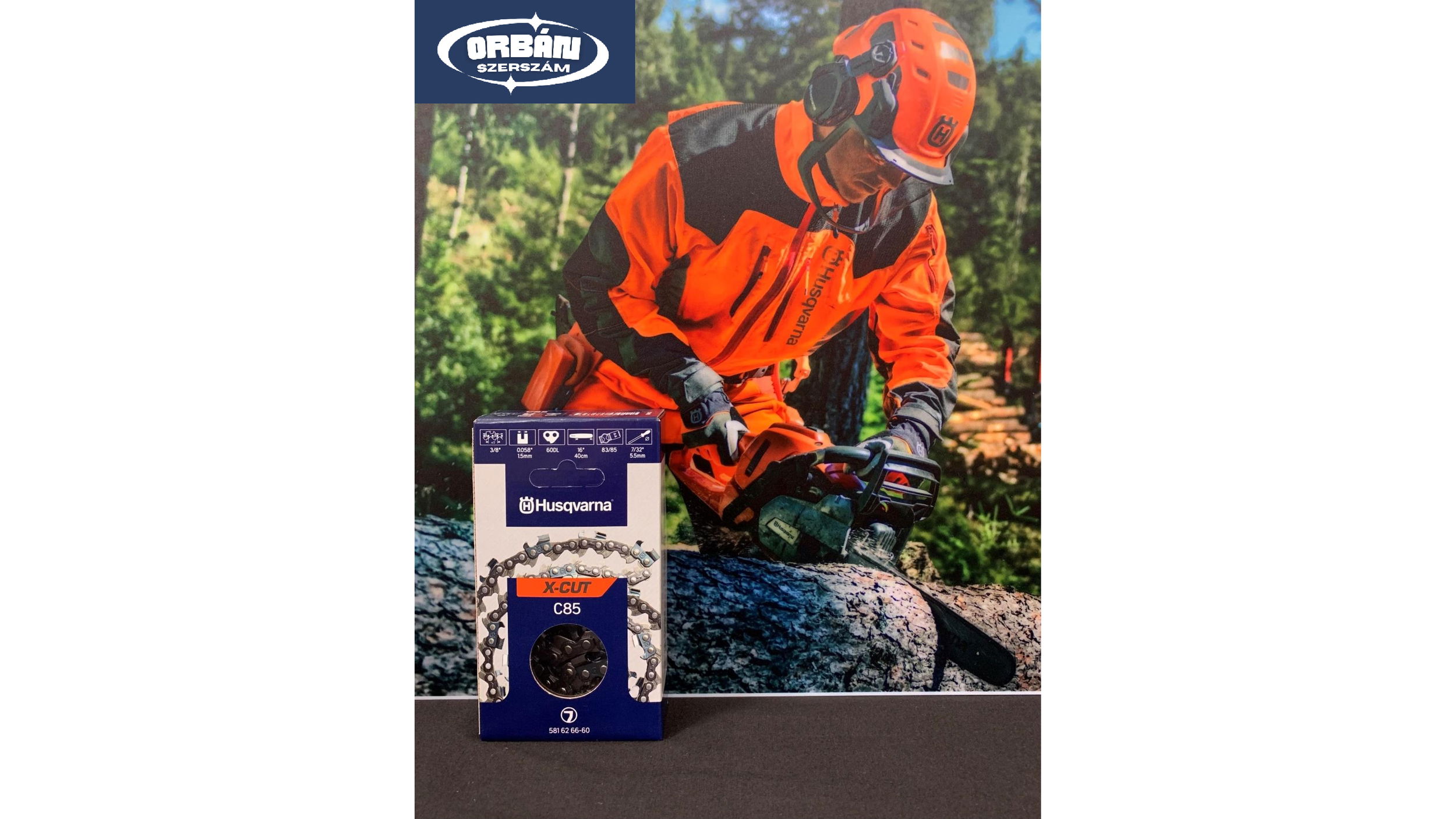 Husqvarna X-CUT lánc C85 3/8" 1.5 60 szem termék fő termékképe