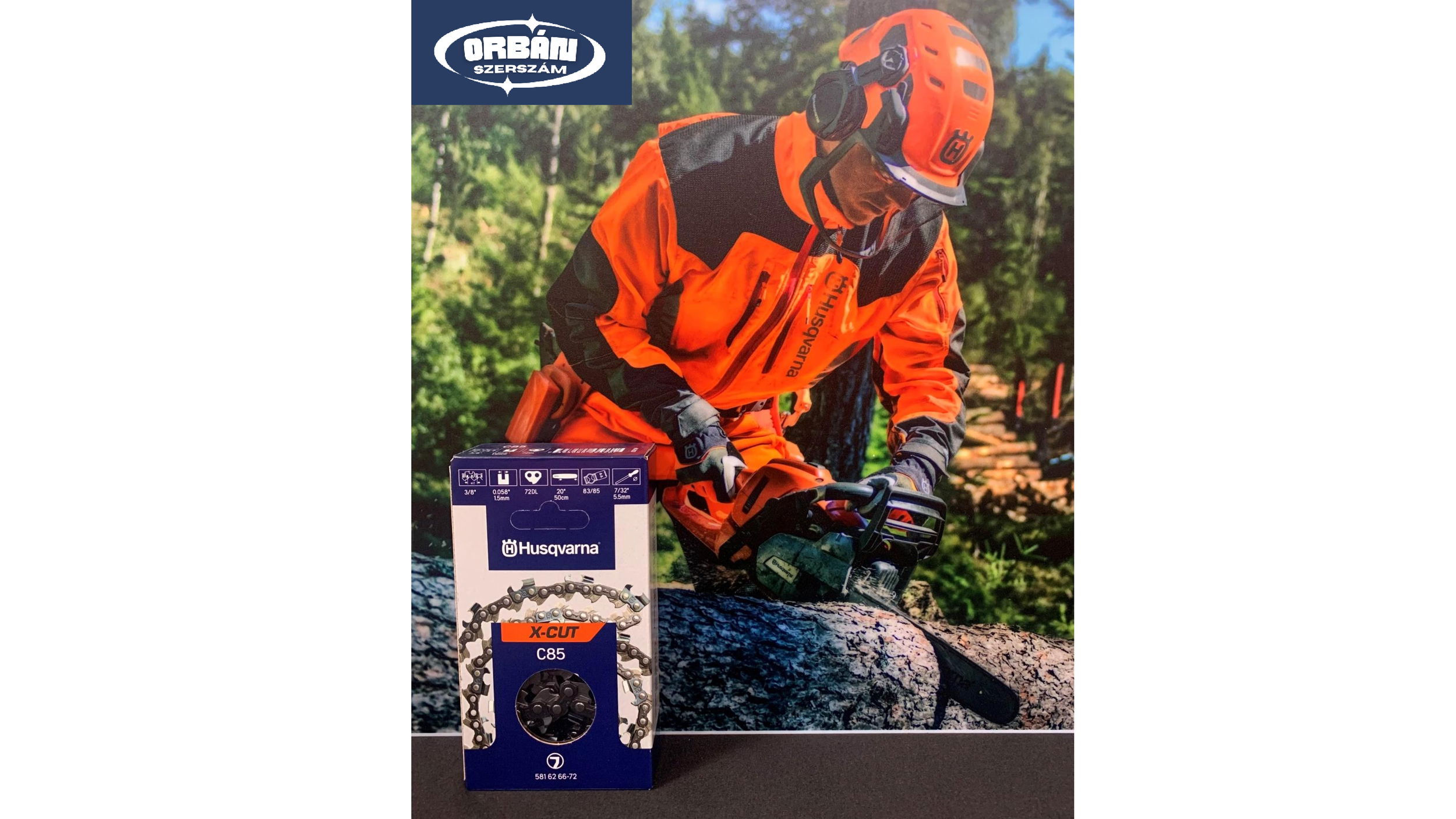 Husqvarna X-CUT lánc C85 3/8 1,5 72 szem termék fő termékképe