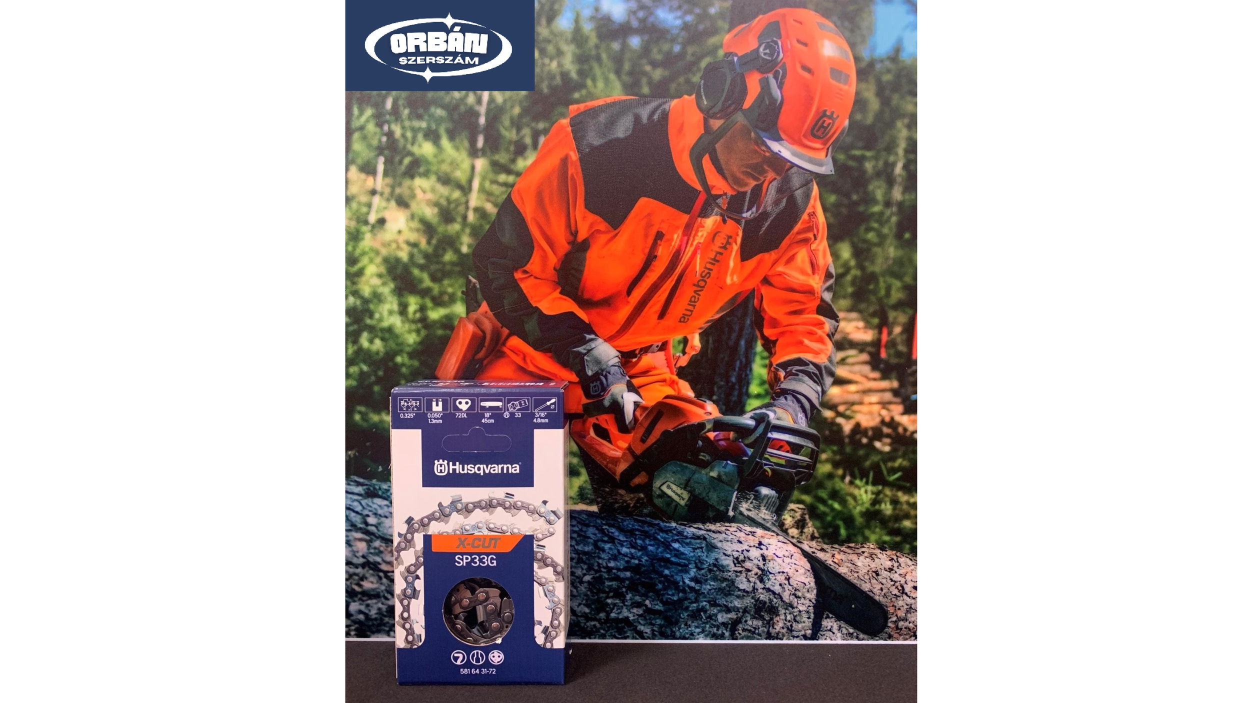 Husqvarna X-CUT lánc SP33G 325 1,3 72 szem termék fő termékképe