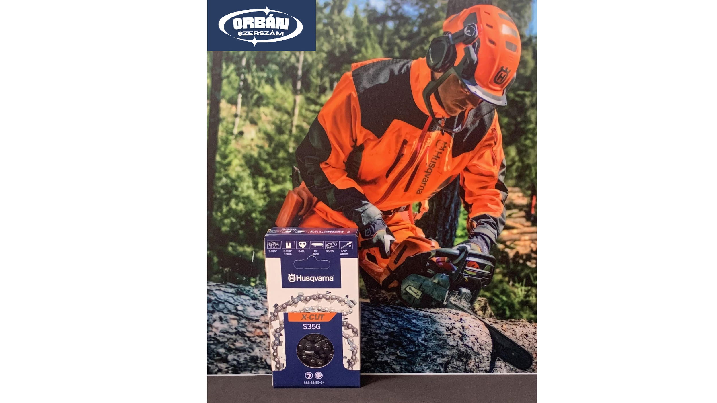 Husqvarna X-CUT lánc S35G 325 1,5 64 szem termék fő termékképe