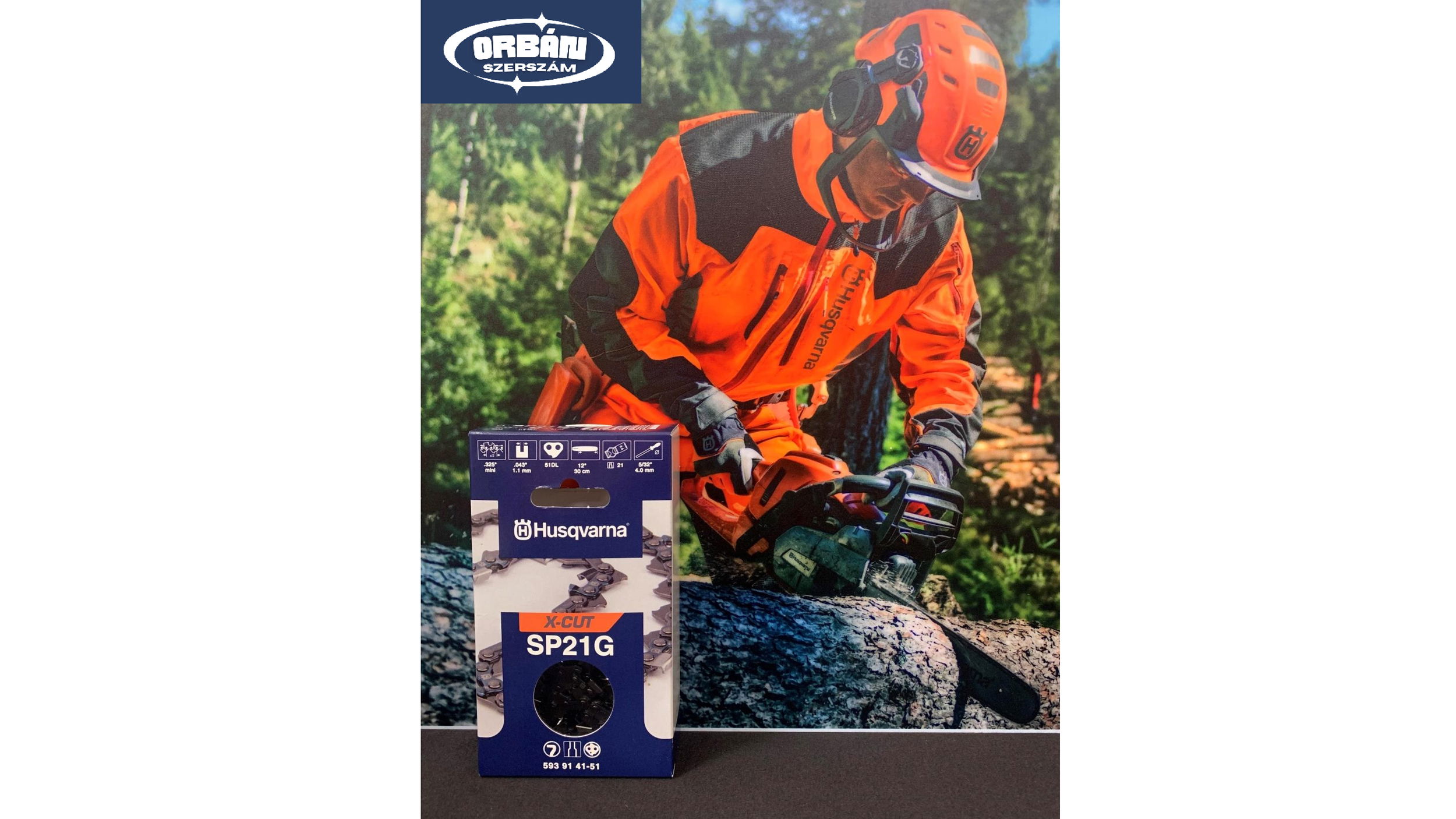 Husqvarna X-CUT lánc SP21G 325 1,1 51 szem termék fő termékképe