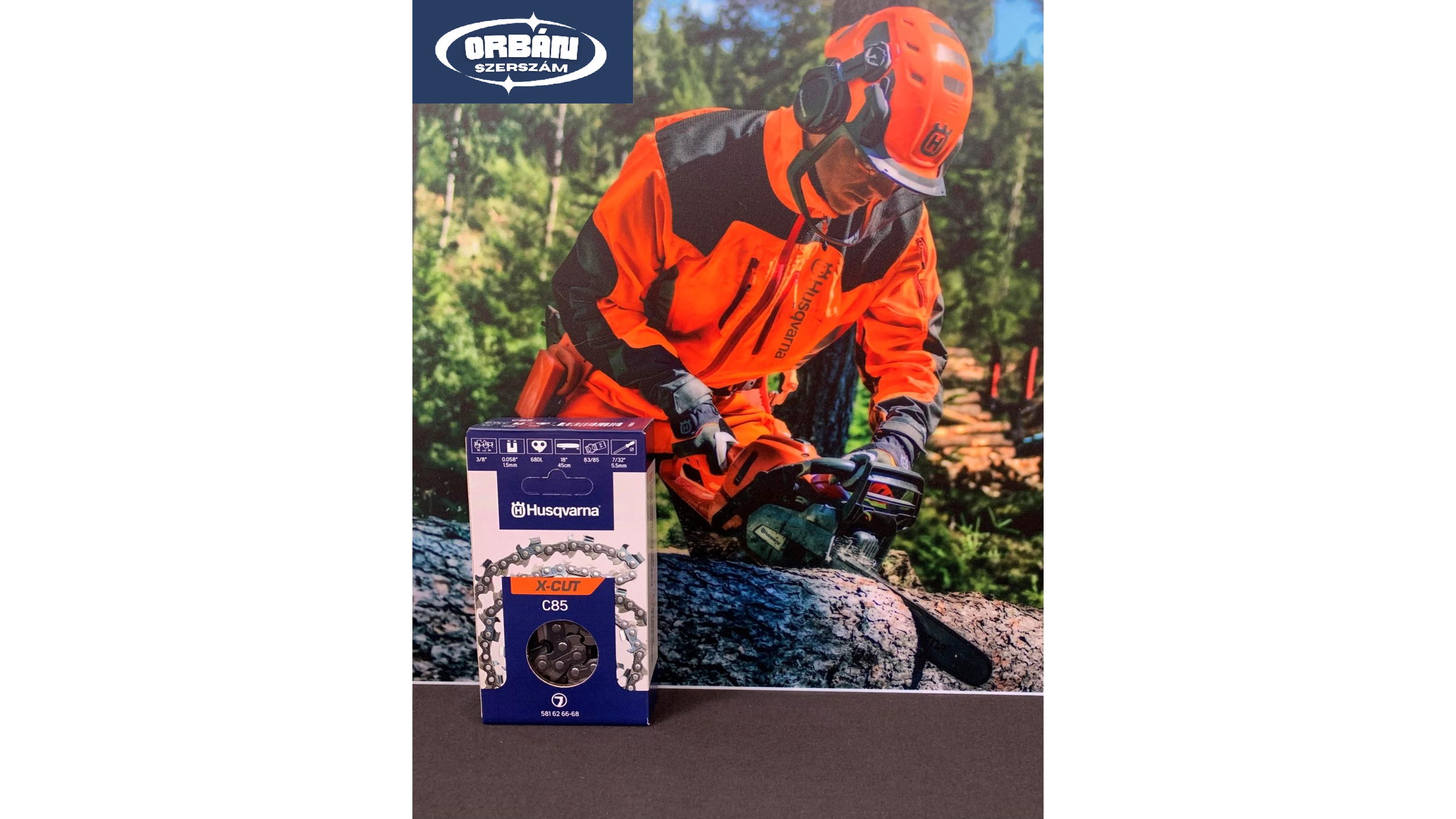 Husqvarna X-CUT lánc C85 3/8 1.5 68 szem termék fő termékképe