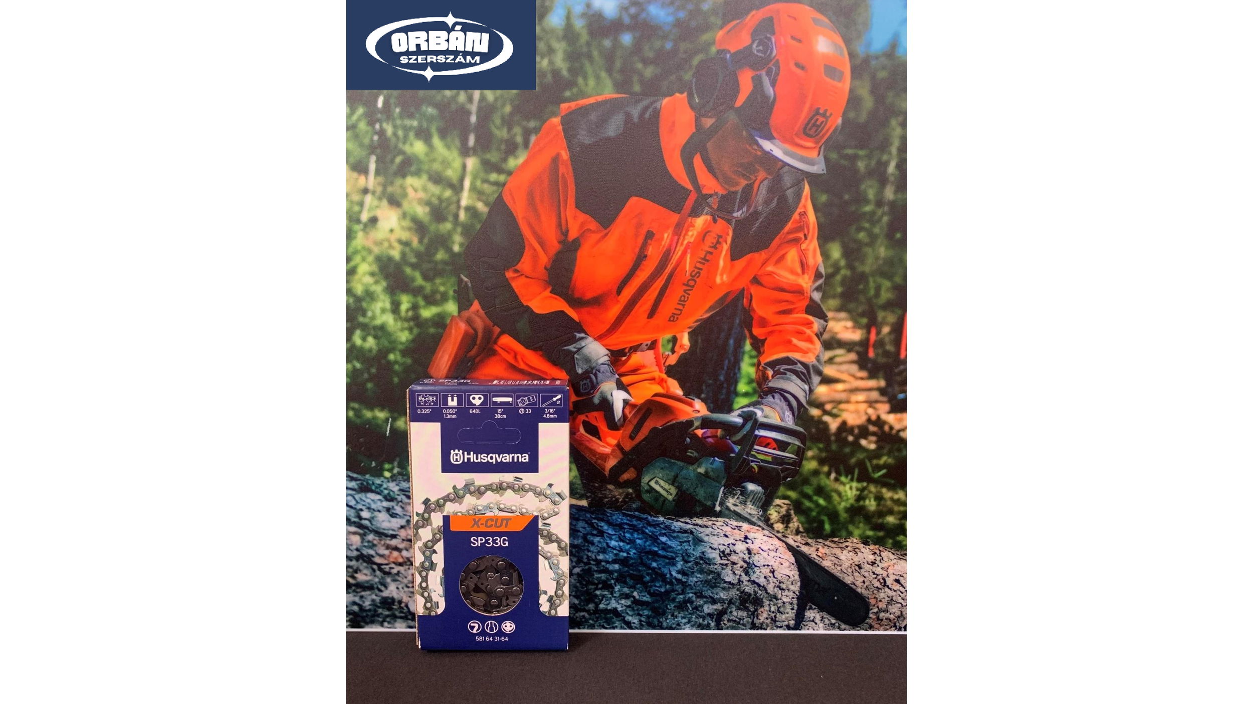 Husqvarna X-CUT lánc SP33G 325 1.3 64 szem termék fő termékképe