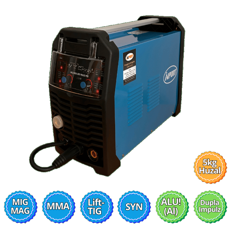 Ivpont MIG/MAG 200A. szinergikus Lift-Tig, MMA , DUPLA IMPULZ hegesztő inverter. termék fő termékképe
