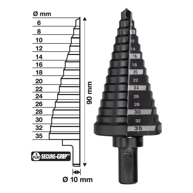 Milwaukee Lépcsős fúró, 6-35 mm termék fő termékképe