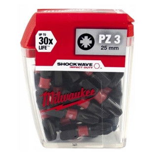 Milwaukee Shockwave Impact Duty™ csavarozó bit, 25 mm, PZ 3, 25 db/csomag termék fő termékképe