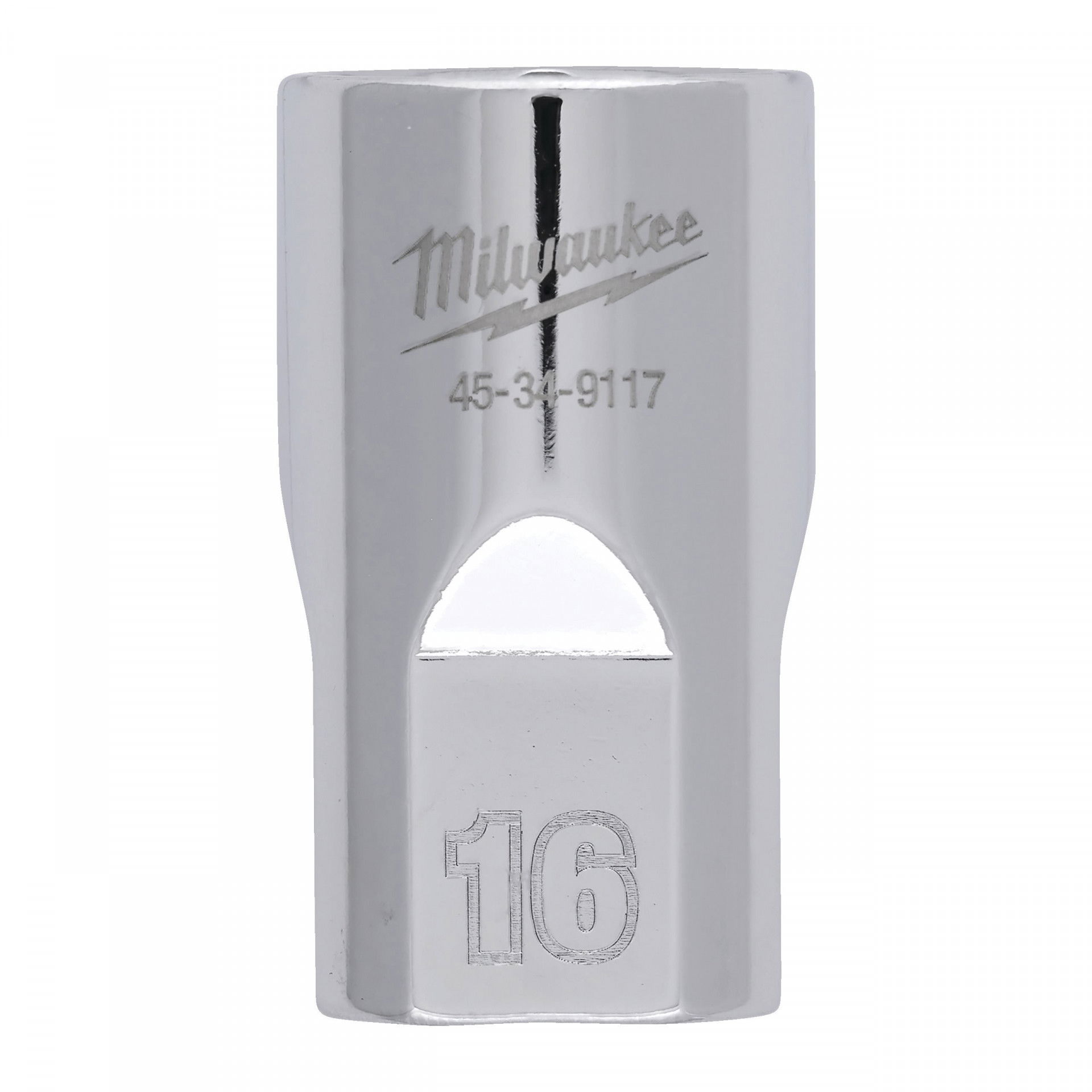 Milwaukee FOUR FLAT™ oldalú 1/2"-os dugókulcs fej, rövid, 6-lapú, 16 mm termék fő termékképe