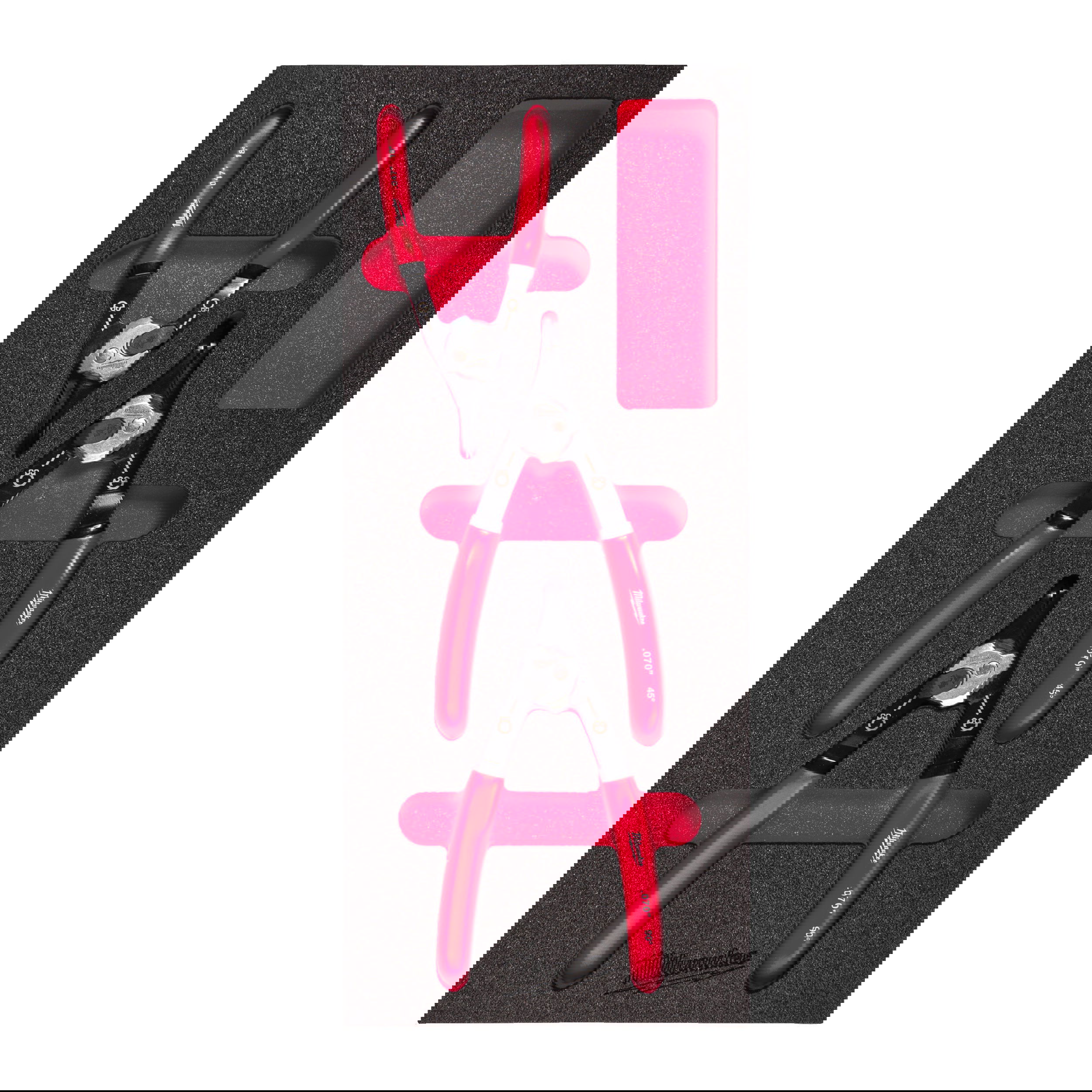 Milwaukee Zégerfogó készlet habbetétben, 3 részes termék fő termékképe